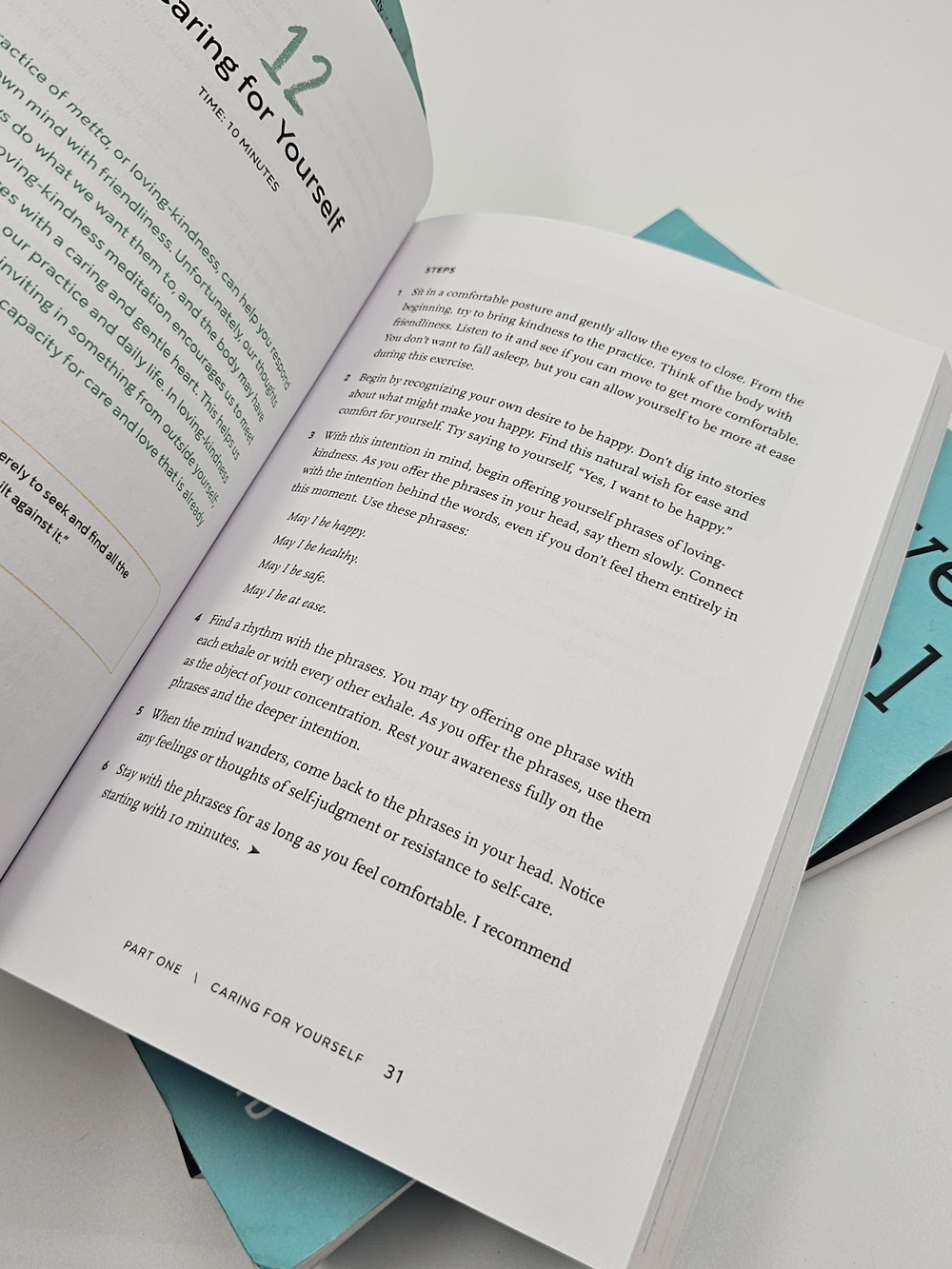 Stack of Mindfulness & CBT Books in Black, Teal, Blue, and Cream - Picture 8 of 14